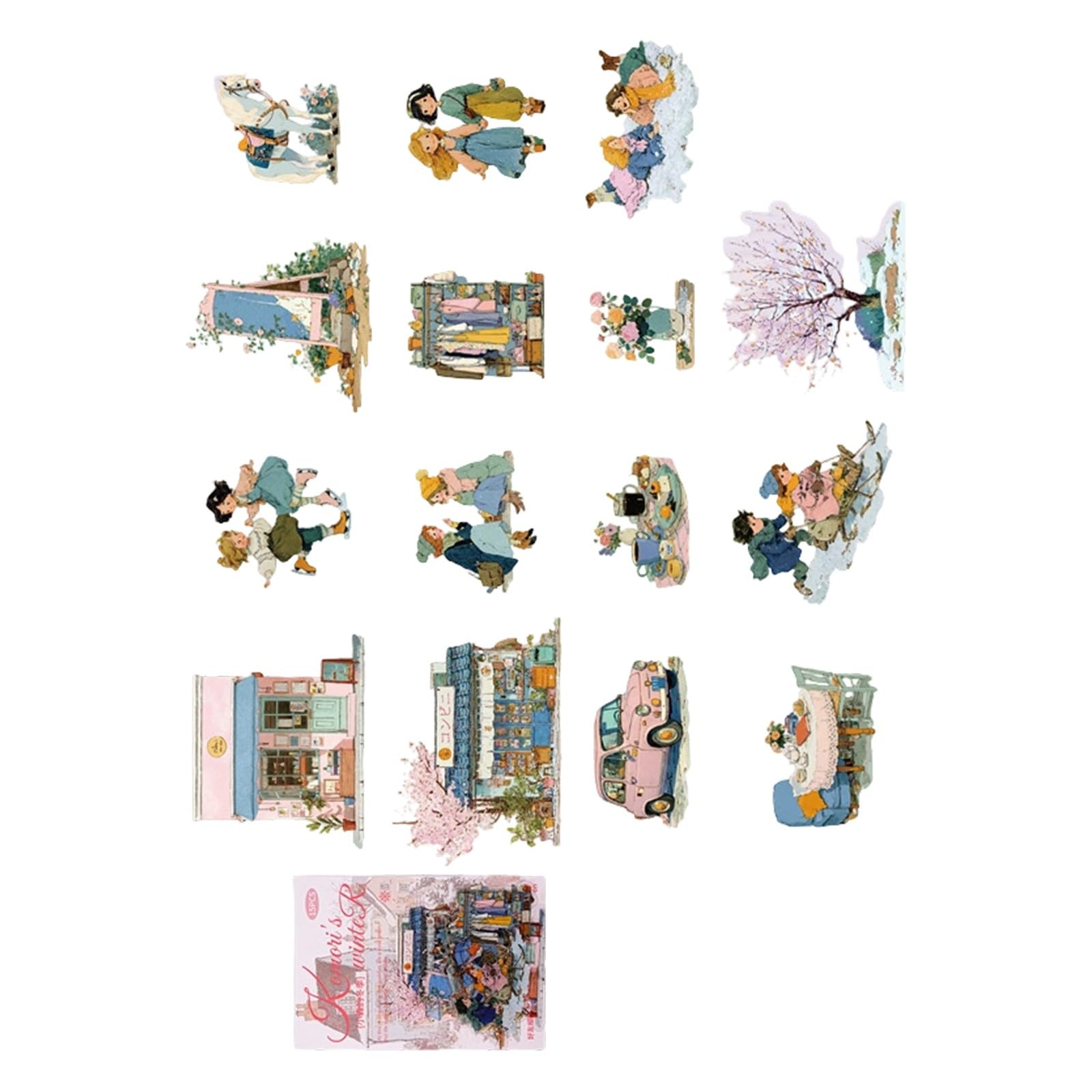 ordinarYone Artistic Scrapbooking Stickers Scrapbook Accessories Sticker, Waterproof Decorative Stickers for Scrapbooking, Letters