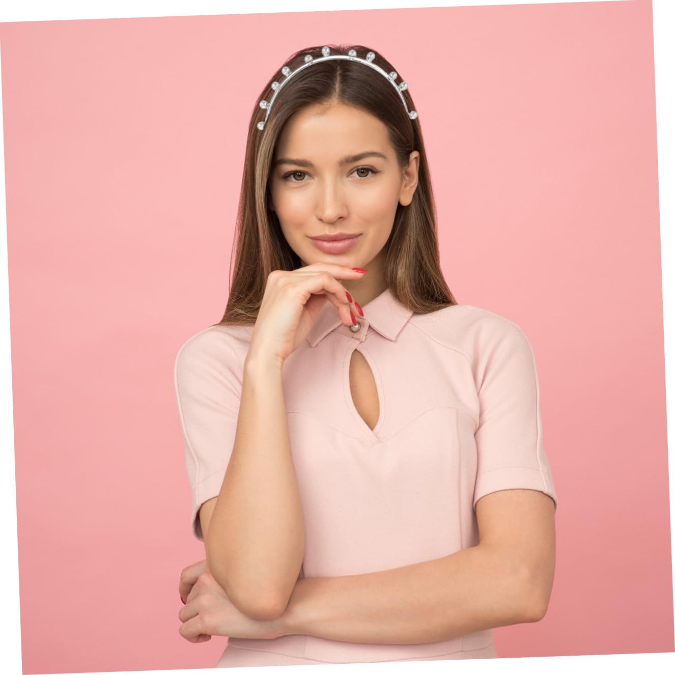 MAGICLULU 5 Set Di Eleganti Cerchietti Per Da Sposa Con Strass Per Donne Per Da Sposa 4 Pezzi*5