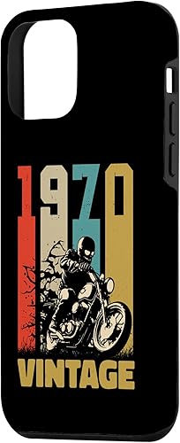 Miniatura 2 de iPhone 12 mini 53 year old gifts birthday, men's vintage 1970 Motard Moto Case