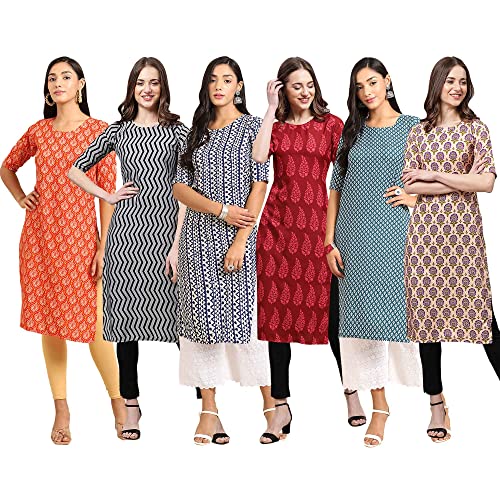 Image of Pinkmint Women's Crepe Digital Print Straight Kurta