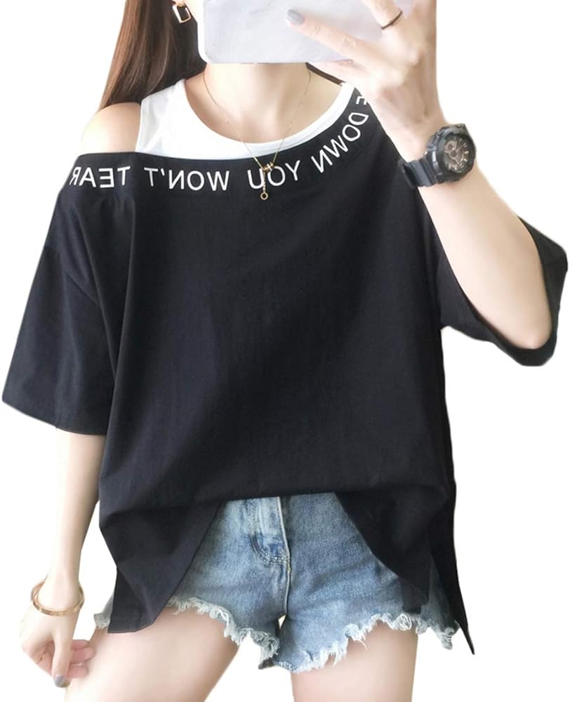 Amazon | [WBLLGG] レディース tシャツ オフショルダー トップス 半袖