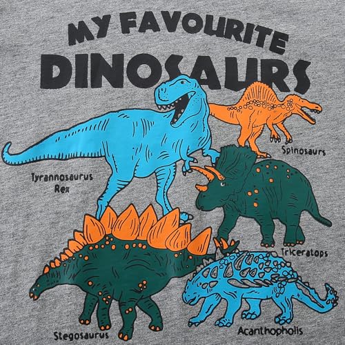 Boys Crew Neck T-Shirts Little Kids Short Sleeve Tops for Toddler Boys Summer Casual Graphic Tees 2 Pack4