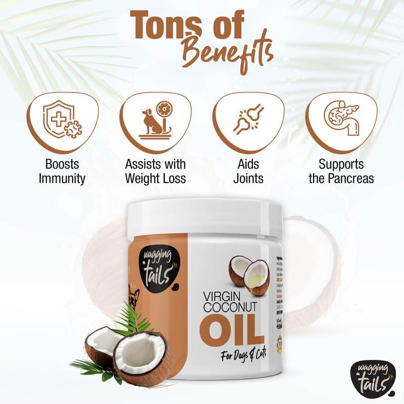 Wagging Tails Virgin Coconut Oil 400 ml for Dogs, Cats and Pets | Natural Virgin Coconut Oil Use for Gentle Skin Solution | Edible Oil | Good for Hair & Skin 2
