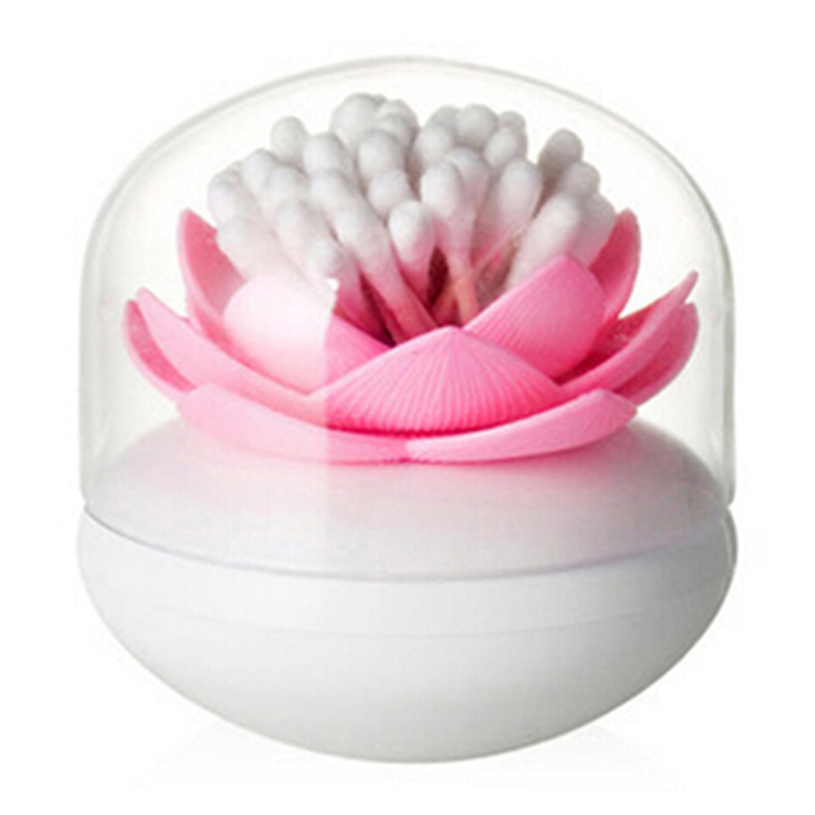 matumou 1 Pc Lotus Home Decor Toothpick Bud Swab Holder Storage Box 4 Colors