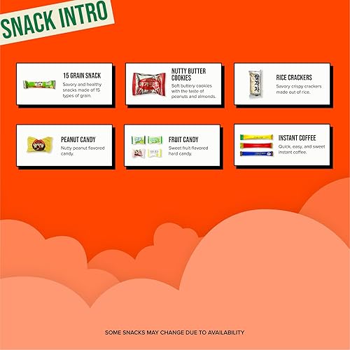 Miniatura 4 de Journey of Asia Seris Choice KOREAN Snack Box by Seconde Nature 20 Count Individual Wrapped Packs of Coffee Snacks Chips Cookies Noodle and Drink