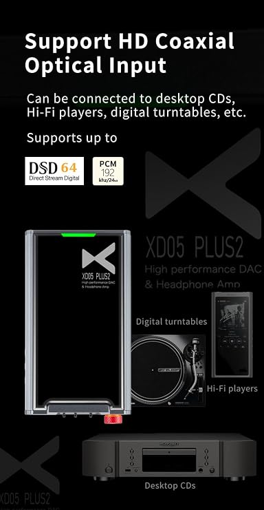 XDUOO XD05 Plus2 Portable High Fidelity DAC Bluetooth 5.1 Headphone Amplifier