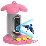 Hummingbird Feeder with Camera for Outdoor - 2K QHD Video, Instant Notifications & AI Bird Species, Ant Moat, Bee Proof, Motion Detection, 2.4G WiFi, Signal Booster, Gift for Bird Lovers Hot Pink