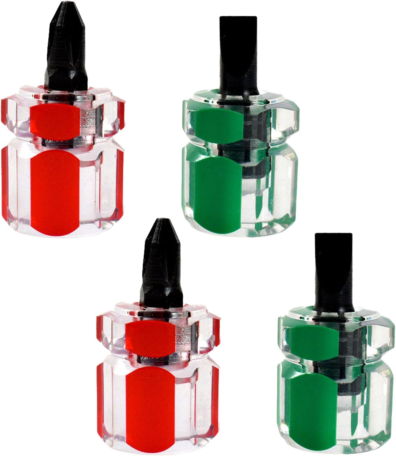 4 Pcs Stubby Screwdrivers,Mini Screwdriver,Durable Stubby Screwdriver with Flat Head and Phillips,Handy Tools for Sewing Machine Repair,Tight Spaces,Small Appliance and Home Maintenance