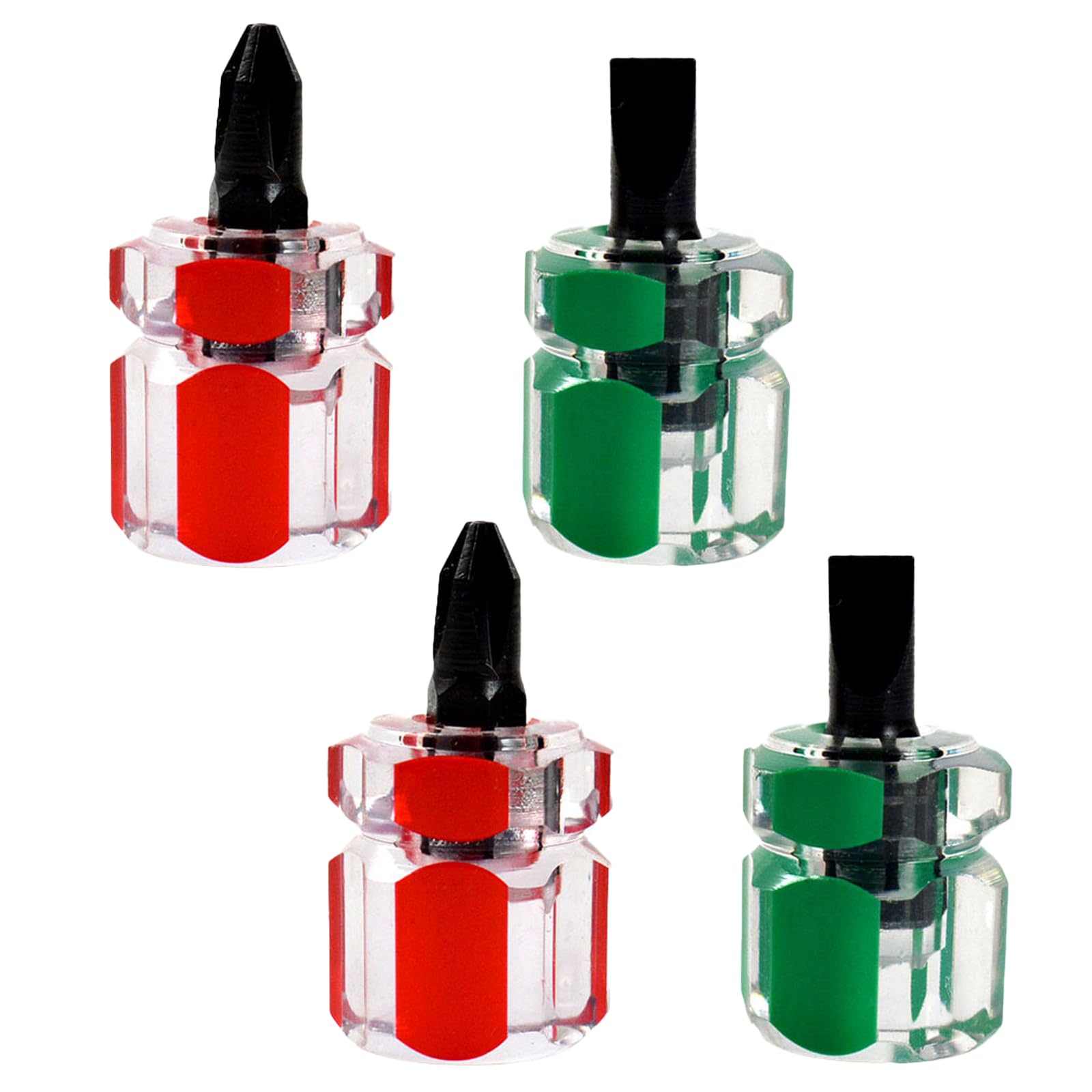 4 Pcs Stubby Screwdrivers,Mini Screwdriver,Durable Stubby Screwdriver with Flat Head and Phillips,Handy Tools for Sewing Machine Repair,Tight Spaces,Small Appliance and Home Maintenance