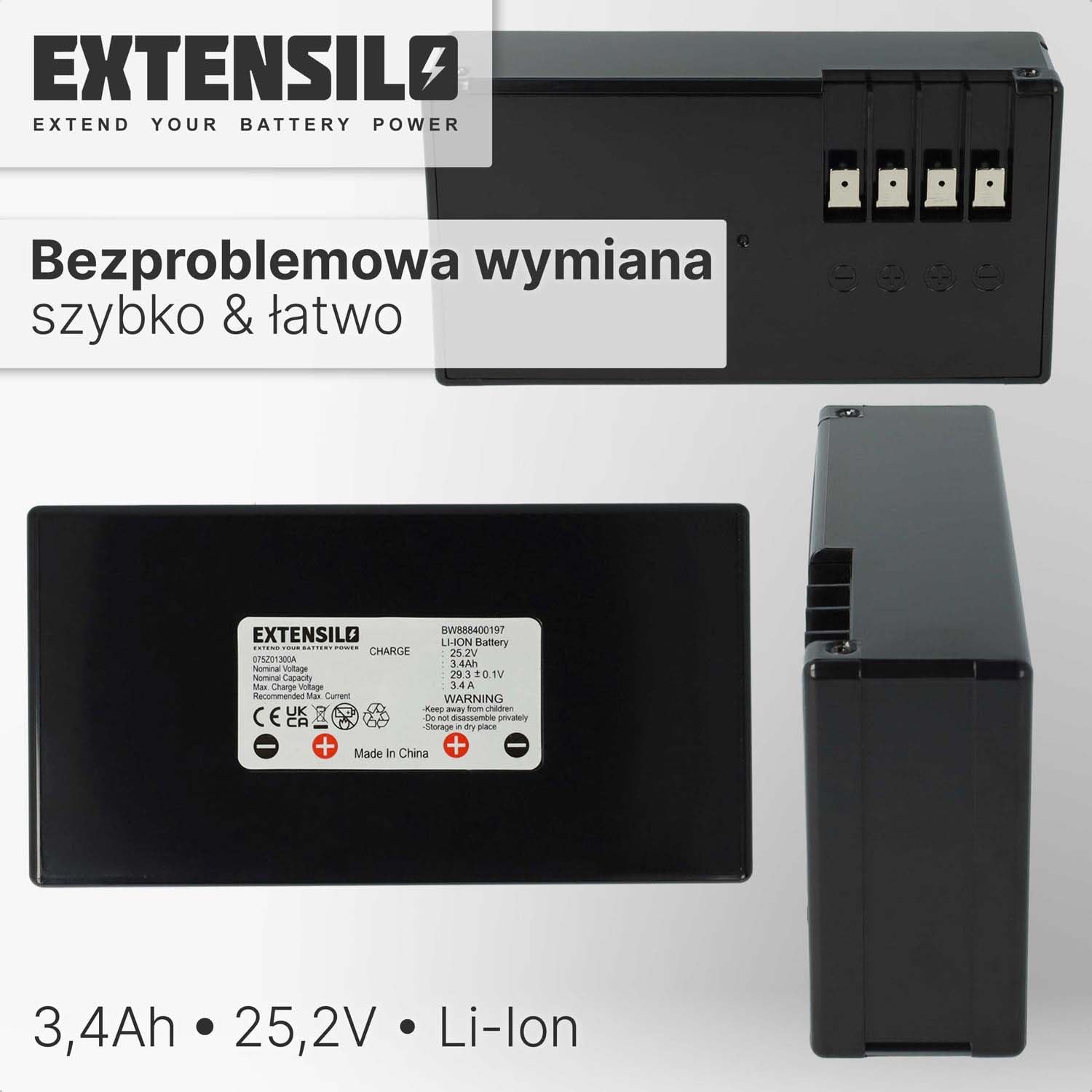 Akumulator kompatybilny z kosiarką Agro R800Li (3400 mAh, 25,2 V, litowo-jonowa)