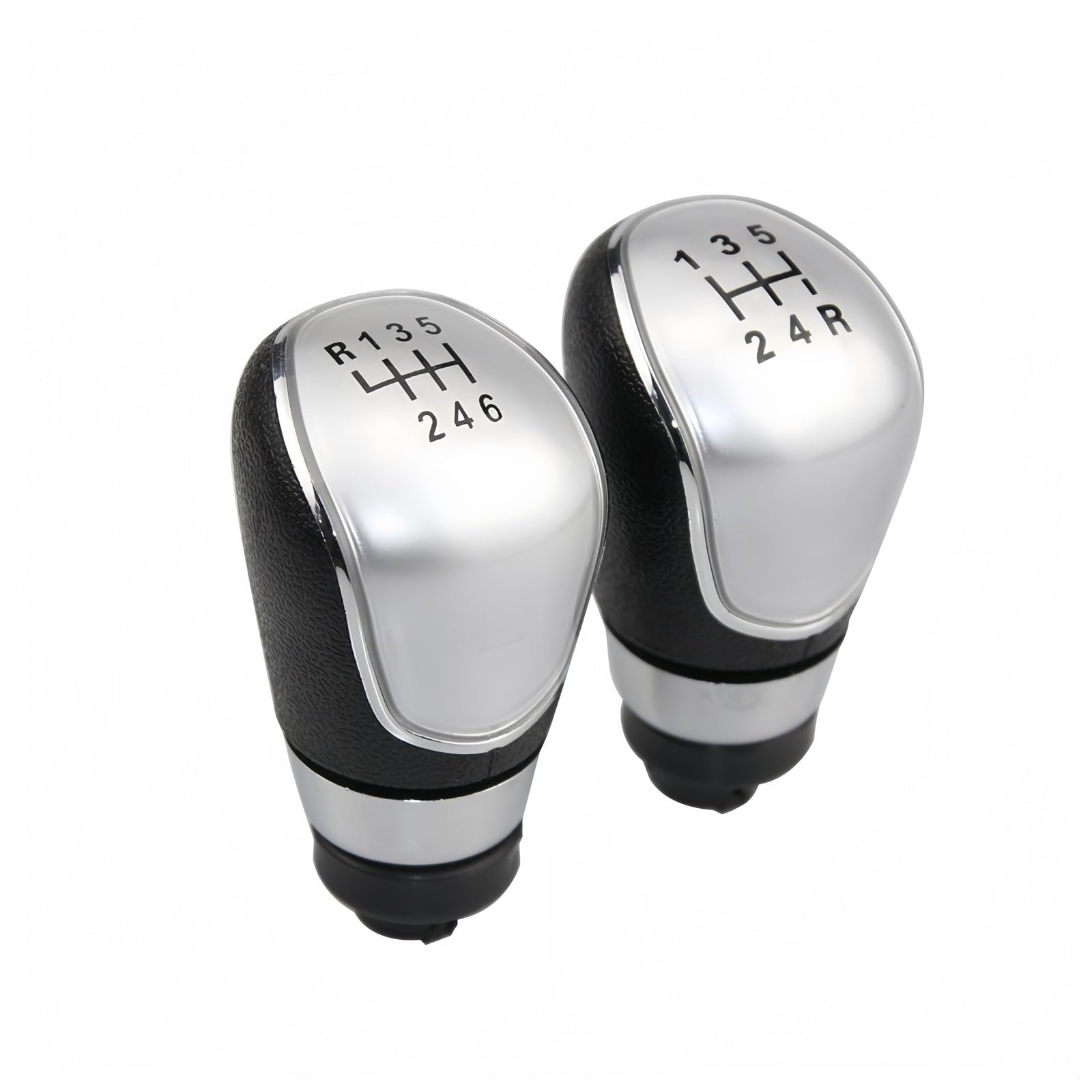 Grozzy Universal Shifter Handle Suitable for Ford for Focus Manual Transmission car Gear Head Modified Shift Hand Ball MK2(Silver)