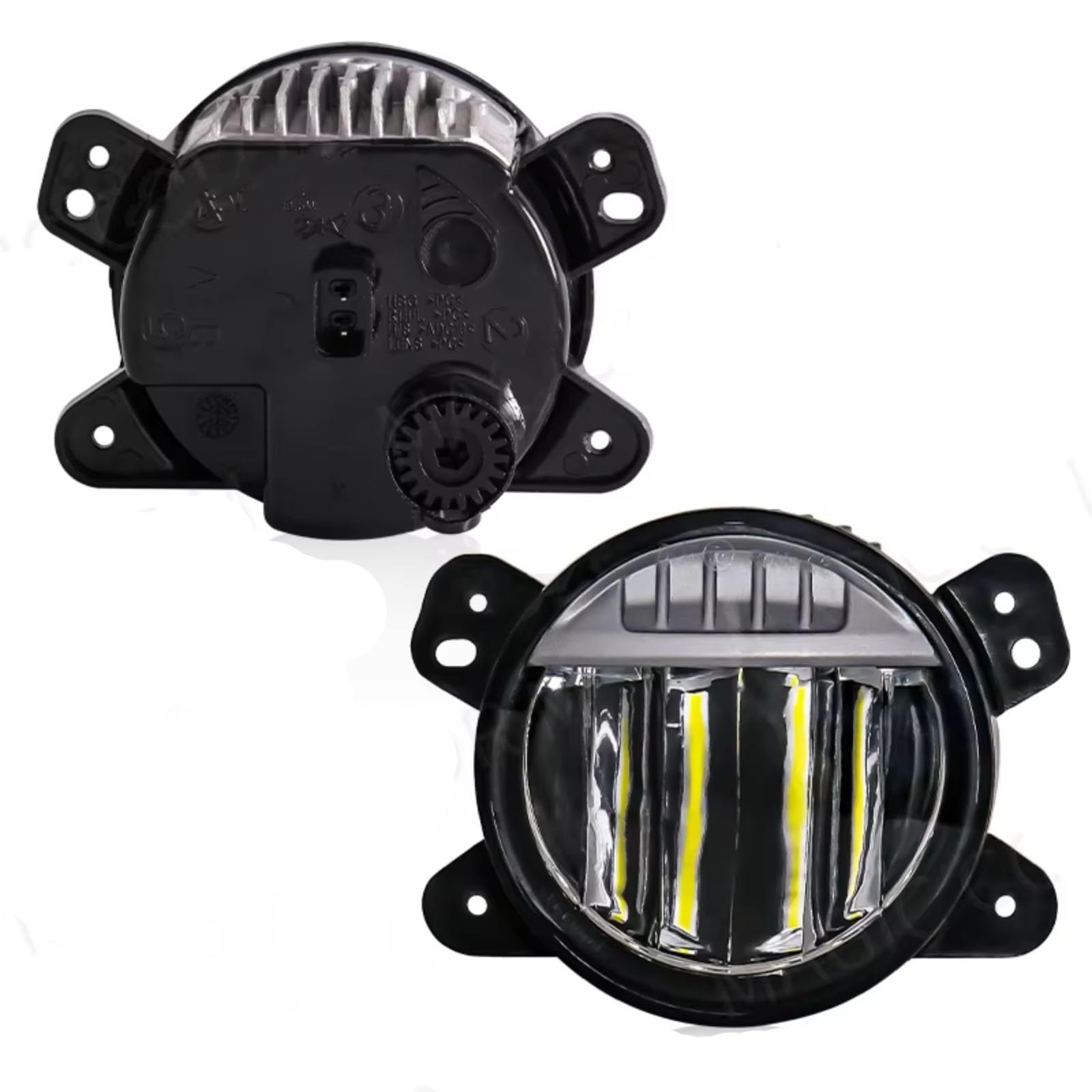 Gruppo ottico Compatibile Con Jeep Per Wrangler Per JK 2 2007 2008 2009 2010 2011 2012 2013 2014 2015 Fendinebbia Luci Di Marcia Diurna Paraurti Anteriore Faro Bianco