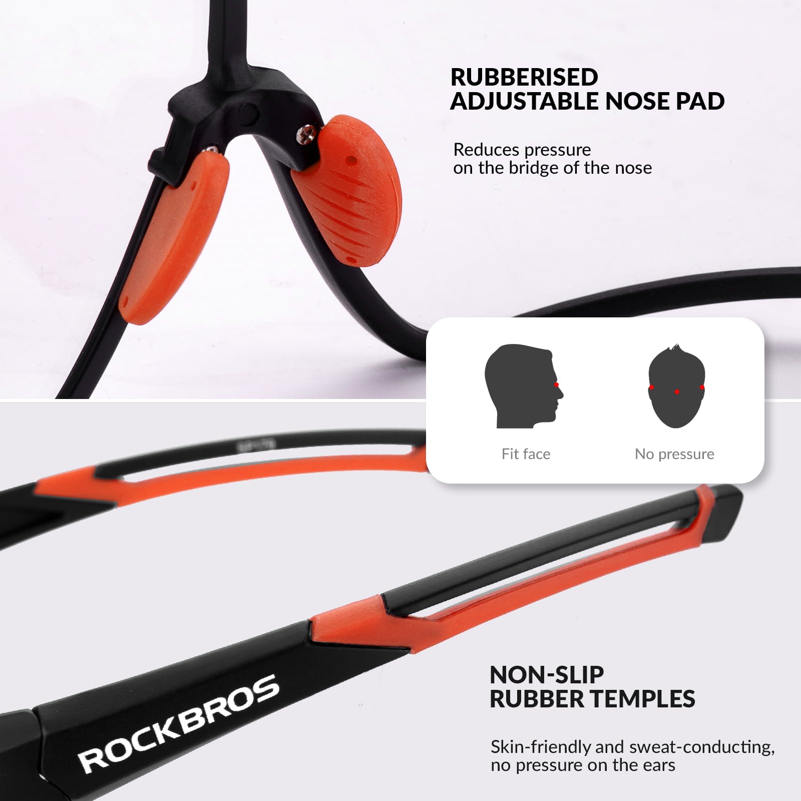 ROCKBROS Fahrradbrille Set Selbsttönende und Polarisierte Sportbrille Jugendliche Sonnenbrille Kinder Radbrille UV400 Schutz Fahrrad mit TR90 Rahmen