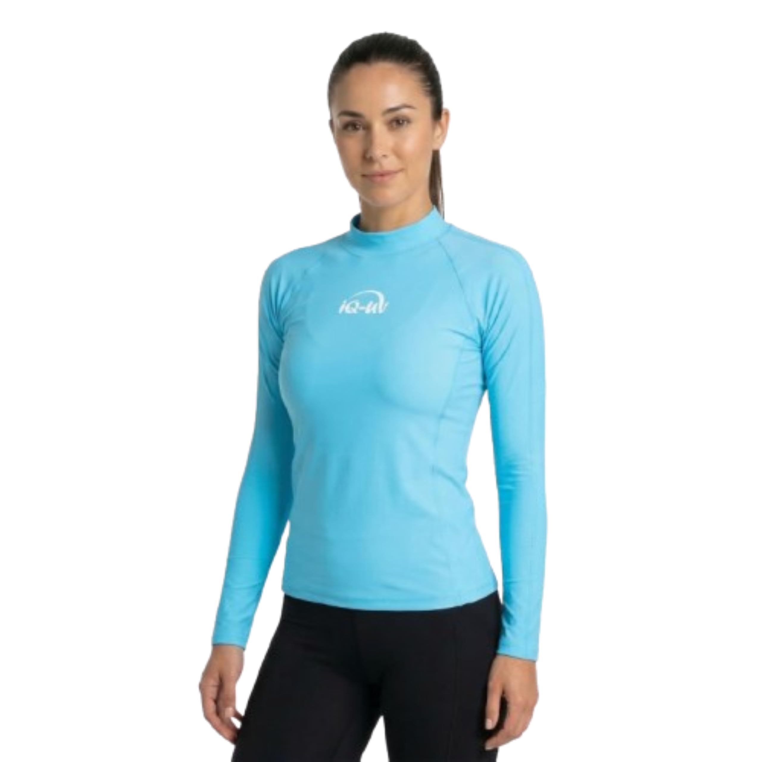 iQ-UV Sportshirt Damen Langarm Slim Fit – UV Shirt für Damen für Wasser & Sport – Rash Guard mit UV-Schutz – Langarm Sportshirt – Ideal zum Schnorcheln und Schwimmen