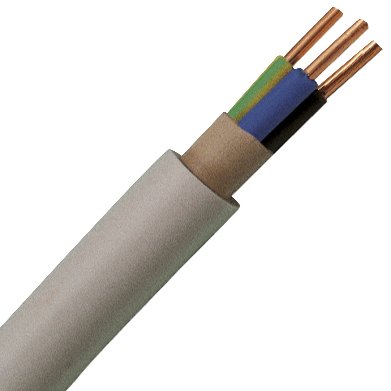 Kopp 153110843 Sheathed Cable 10m NYM-J 3G 2.50mm² Grey