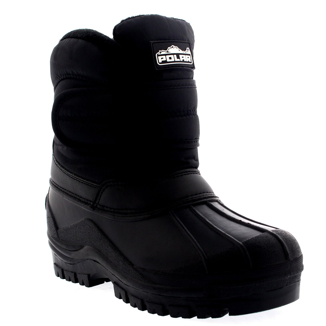 POLAR Unisex Kids Single Strap Thermal Winter Snow Hiking Outdoor Nylon Boots - Black - UK5/EU38 - YC0460