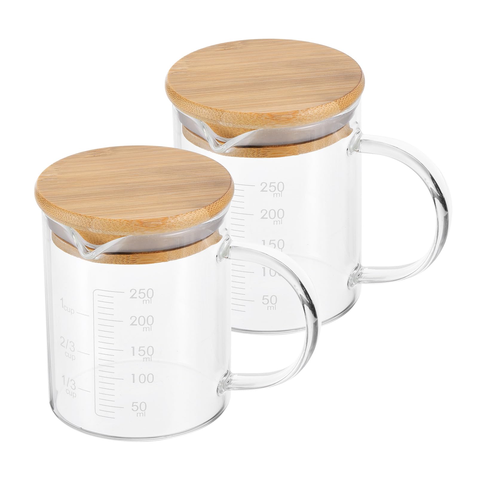 Tasses graduées verre borosilicaté 3.3 de haute résistance PATIKIL