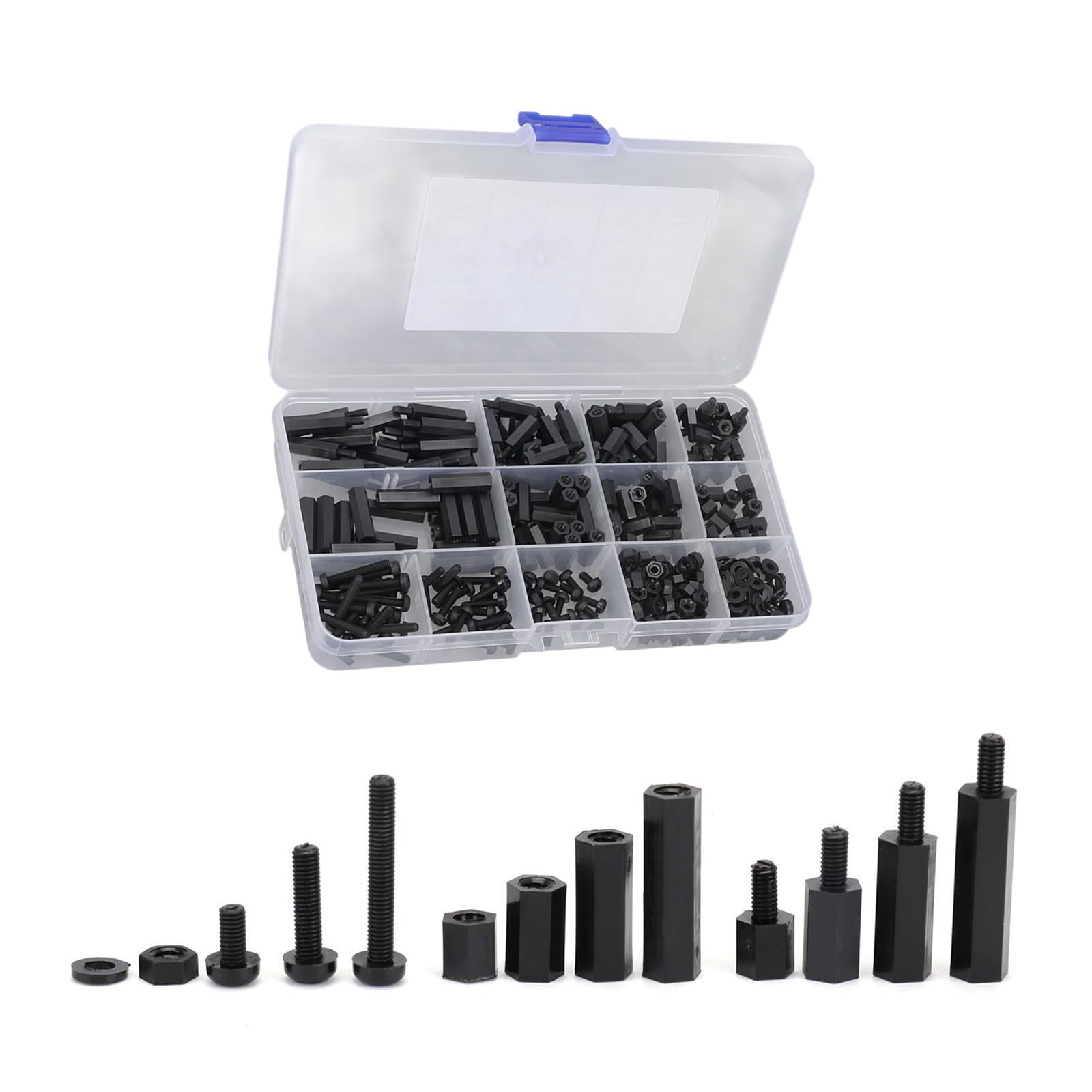 380Pcs Nylon Standoff Set with Spacers, Screws, and Nut Motherboards & Mounting Standoffs and Screws Enduring Female Male Hexagonal Pillar