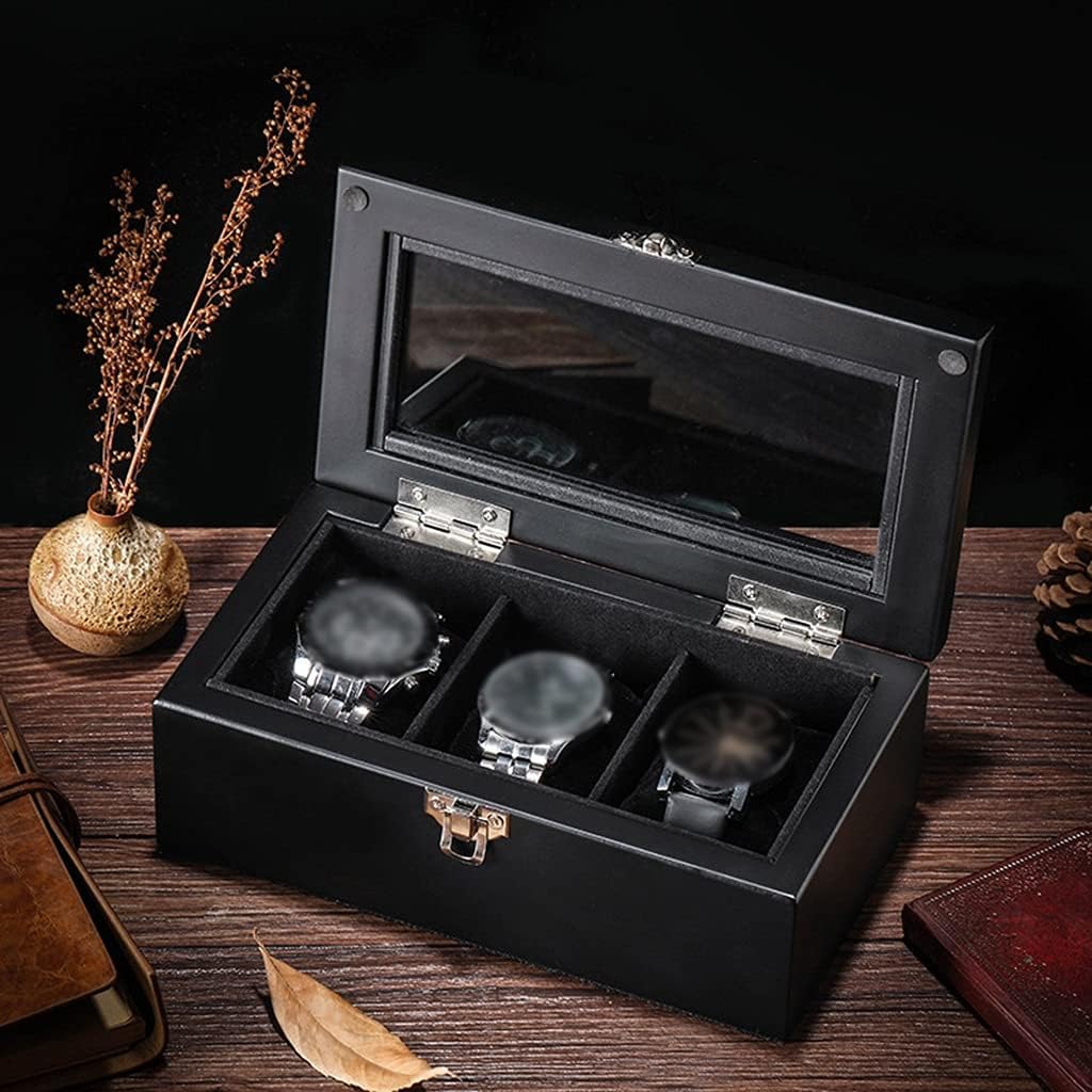 マルチコンパートメントディスプレイとロック付き二層メガネ時計収納ボックス charitable