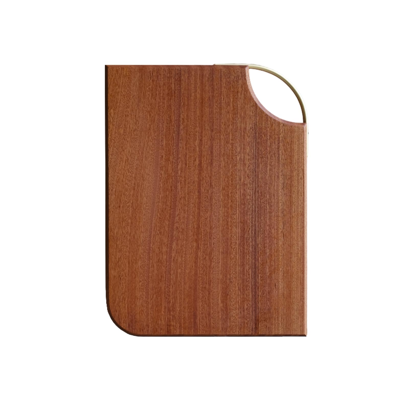 Tabla de cortar de madera para cocina con mango de latón, tablas de cortar de madera reversibles, tamaño mediano
