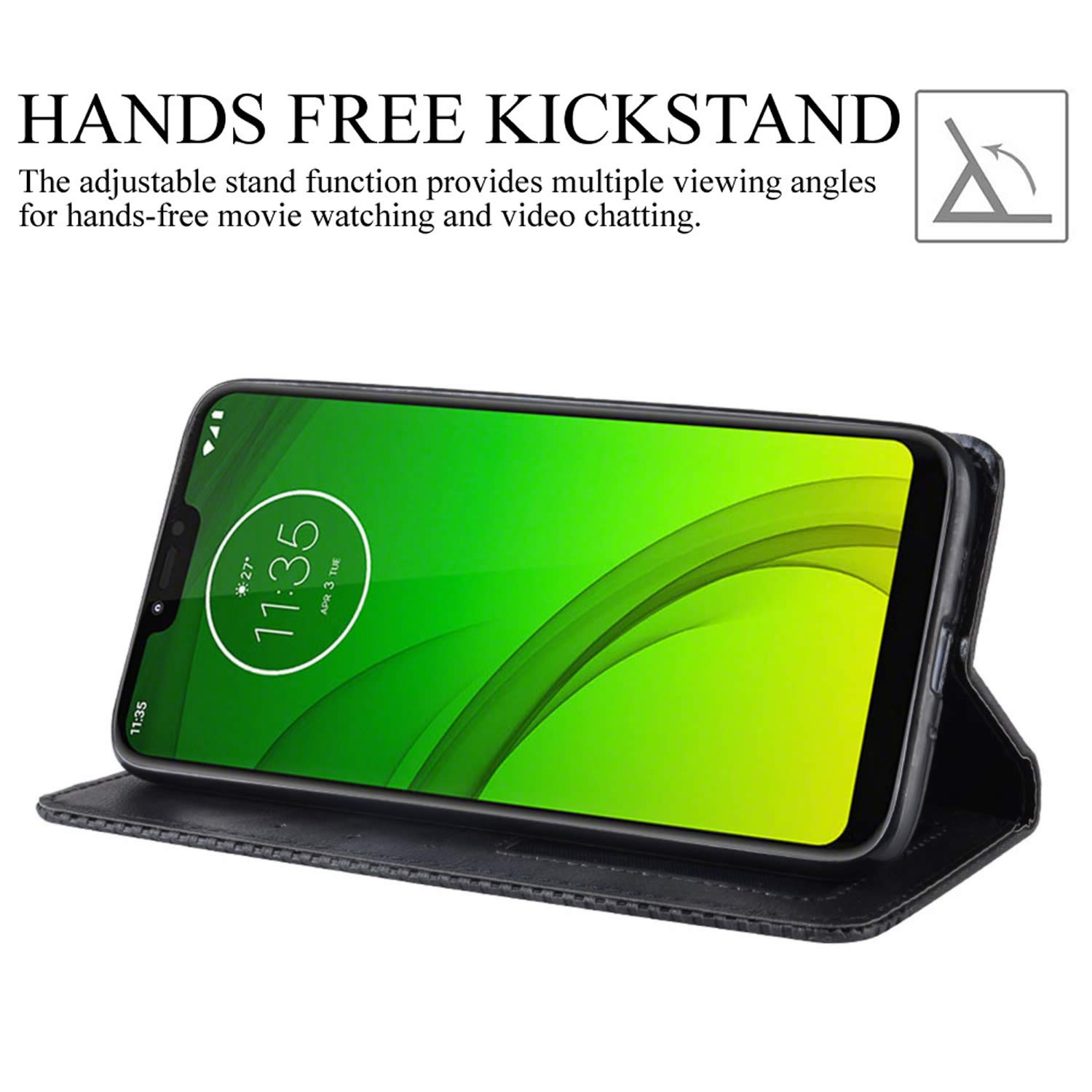 Custodia Per Moto G7 Power – Portafoglio In Pelle PU Con Supporto – Stampata Lupo Dream Catcher – Include Pennino
