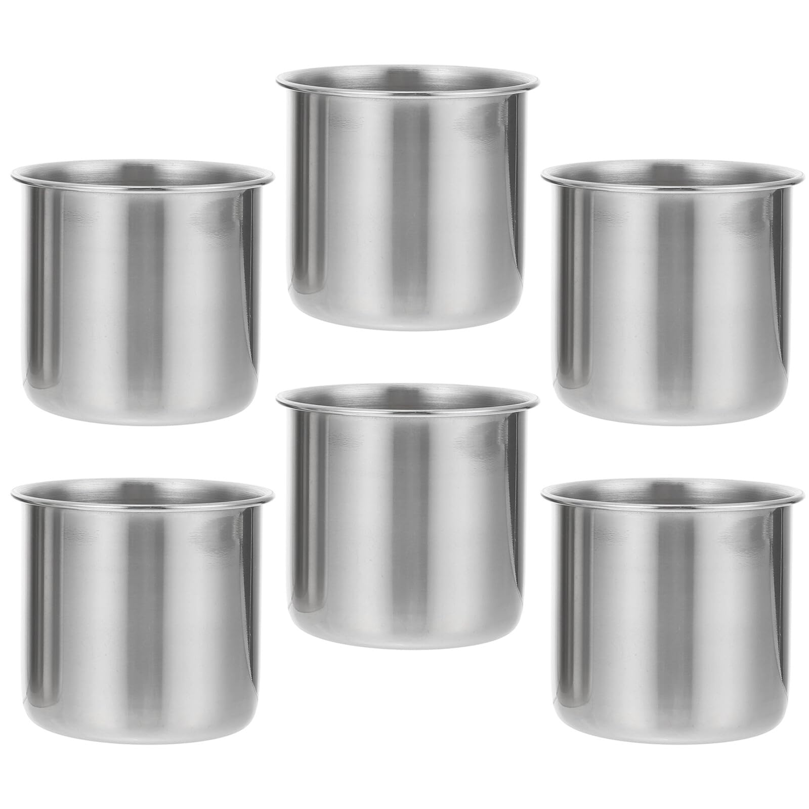 LABRIMP 6 Piezas Vasos Medidores Inoxidable para Muestras de Resistentes y Duraderos sin Herramienta de Medición y Ligera para Uso Doméstico y Restauración