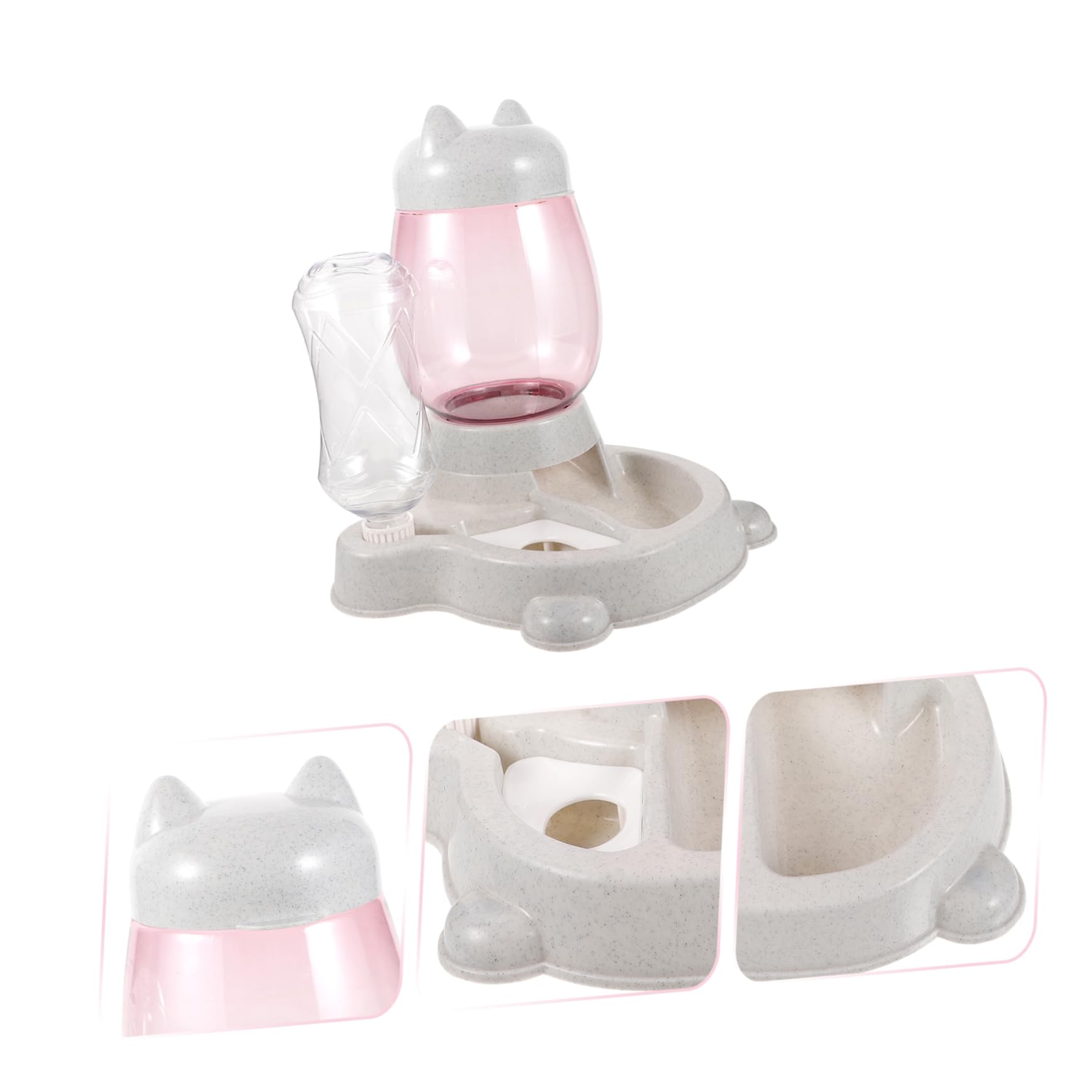 Dispenser Automatico per Alimenti per Animali, Tipo a Secchio | Pp Leggero, Uso Semplice, per Gatto e Pet, Soluzione Indoor Ciotola Integrata