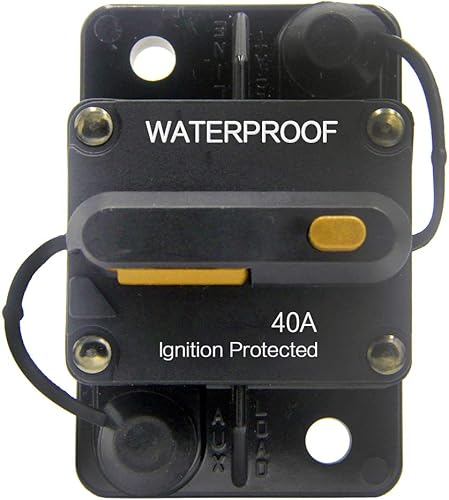 ZOOKOTO 12V-42VDC Waterproof 30A-300A Circuit Breaker with Manual Reset Inline F