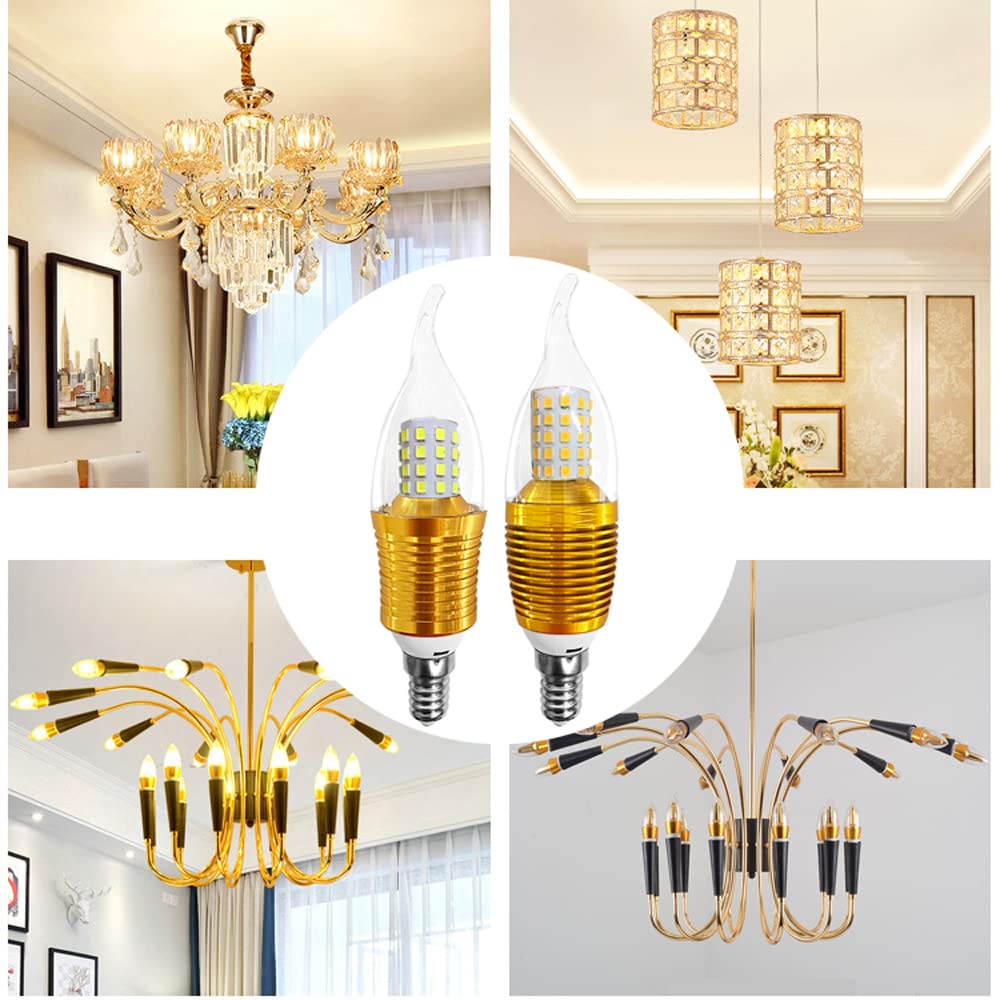 LED-Birnen, Maisglühbirne mit E14-Sockel, LED-Kerzenlampe, 9 W, 12 W, 800 lm, 120 Watt-Äquivalent, 3000 K, 6000 K, Nicht dimmbar, AC 85 V ~ 265 V (10er-Pack)