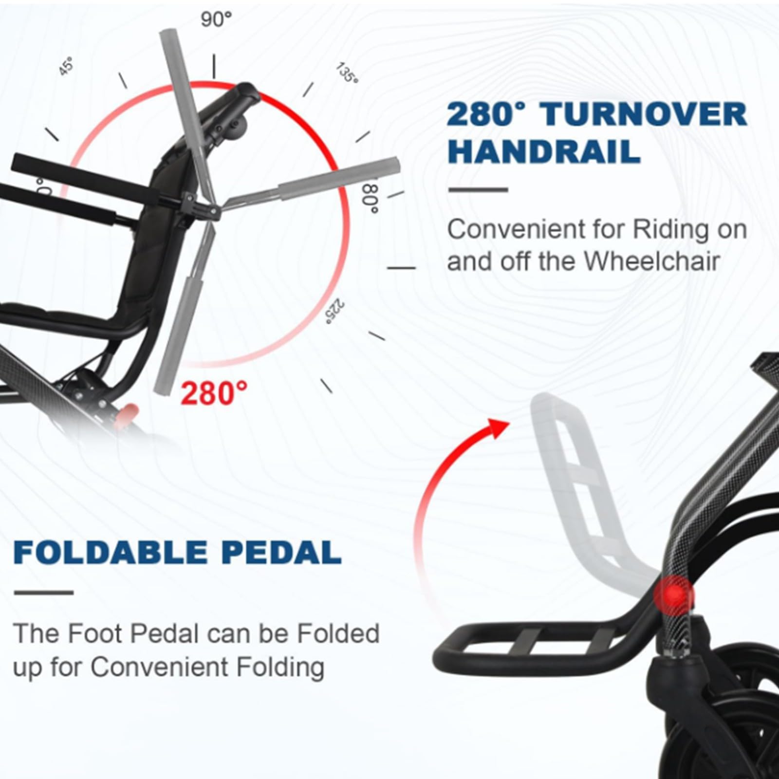 Silla De Ruedas Plegable Portátil Ultraligera, Peso De Solo 7 Kg, Silla De Viaje De Transporte Ligera, Soporta 100 Kg, Silla De Ruedas De Aluminio para Adultos Y Personas Mayores