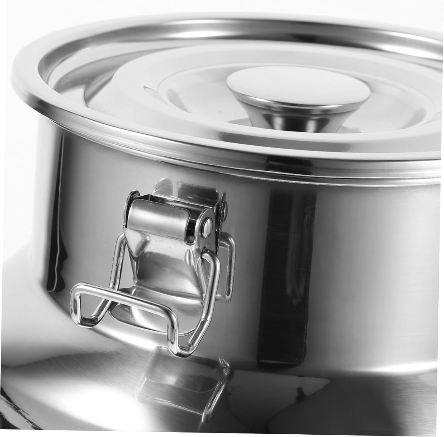 Unomor Stainless Steel Food Storage Bucket Airtight Lid Multi-Function Container for Rice Flour Oil and Milk Moisture-Sealed Canister for Kitchen Organization