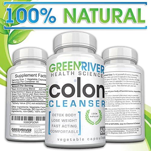 Gentle Colon Detox Cleanse Most Effective 30 Day Cleanse With No Harsh Side Effects Made In The USA with Guaranteed Results to Flush Toxins, Lose Weight and Promote Digestive Health The Natural Way - 60 Capsules