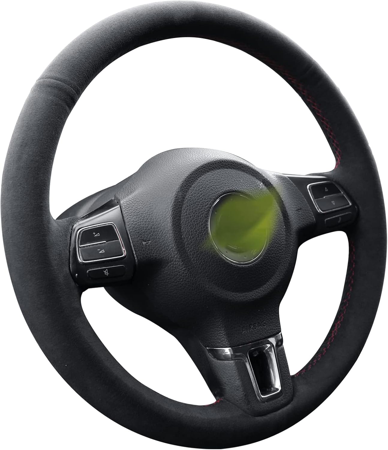 Alfanxi Hand Stitch Sewing Italy Alcantara Car Steering Wheel Cover Wrap for