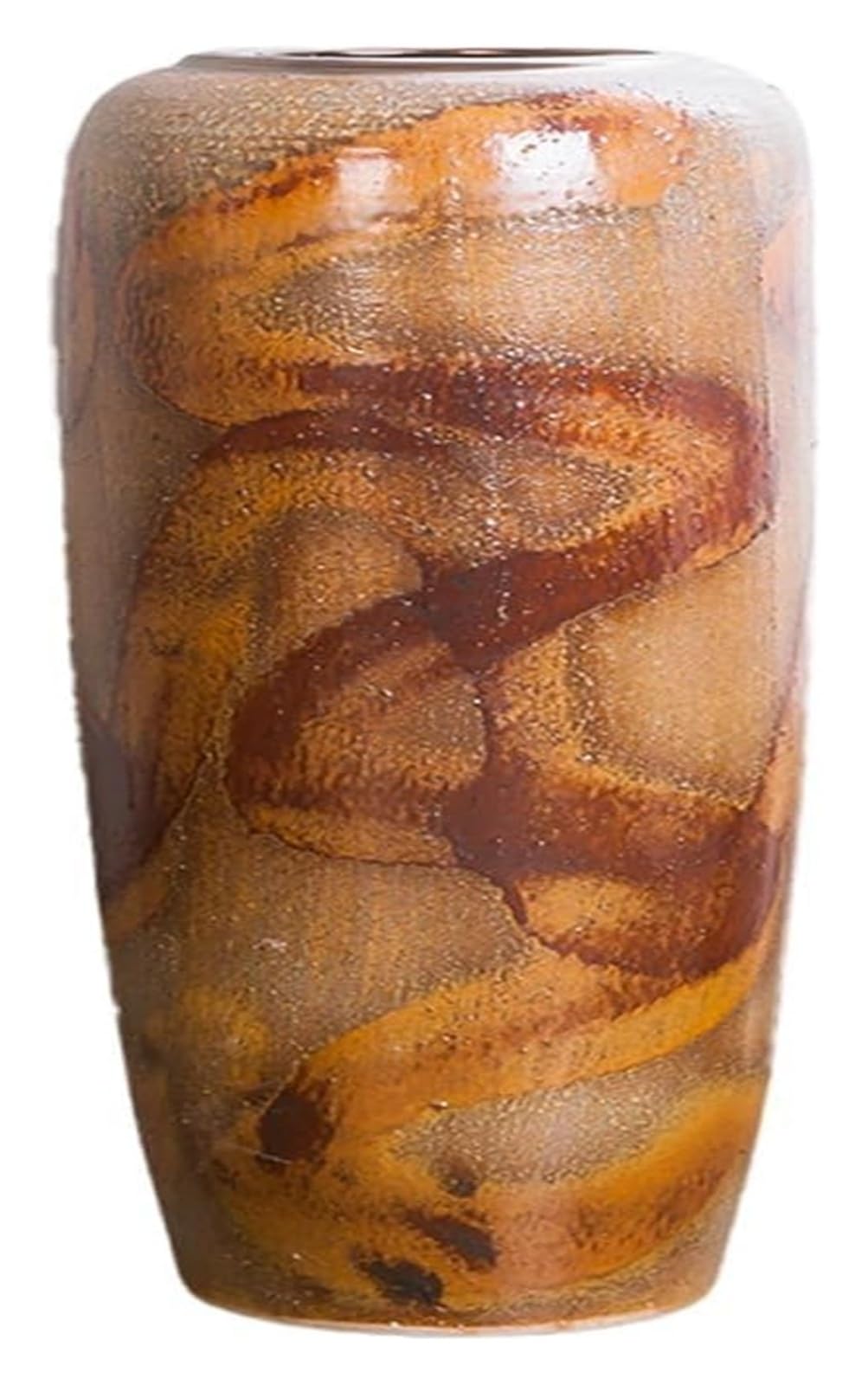 Vase Desktop Abstract Hand Painted Ceramic Floor-standing Pottery Pot Decorative Ornaments(W21 X H50cm)