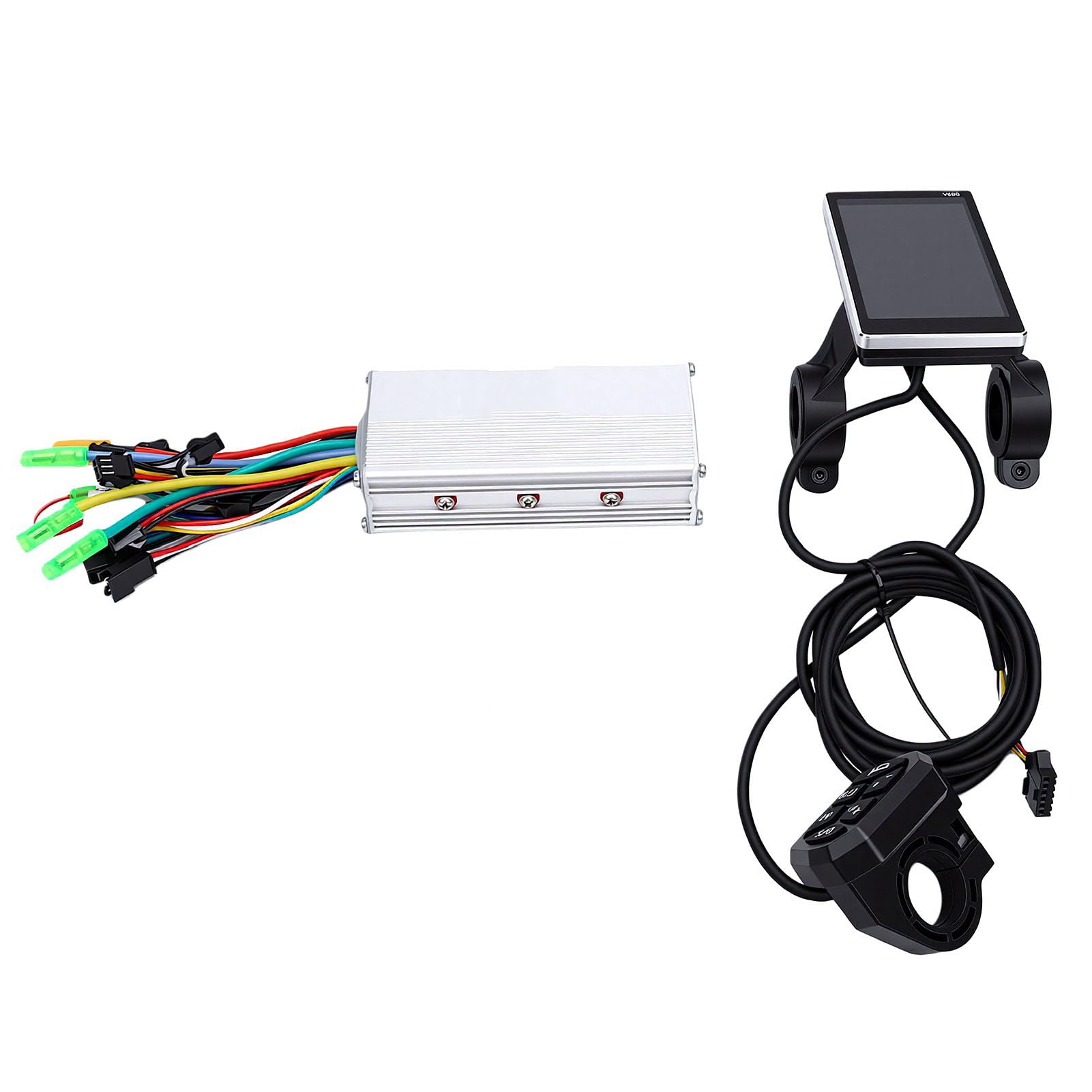 Kit Controller per Bici Elettrica Prestazioni Affidabili da 500 W con Pannello di Controllo Display LCD per Pendolarismo Quotidiano, Materiale ABS e Lega di Alluminio