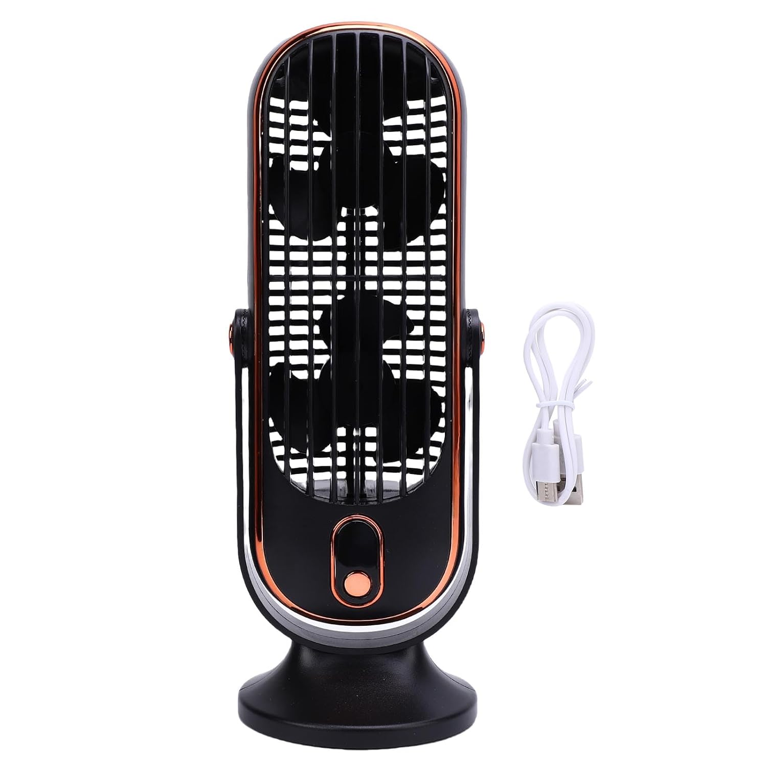 Desk Fan Small Quiet Bladeless Fan 5 Speeds Brushless Motor USB Rechargeable Portable Desk Fan for Home Office