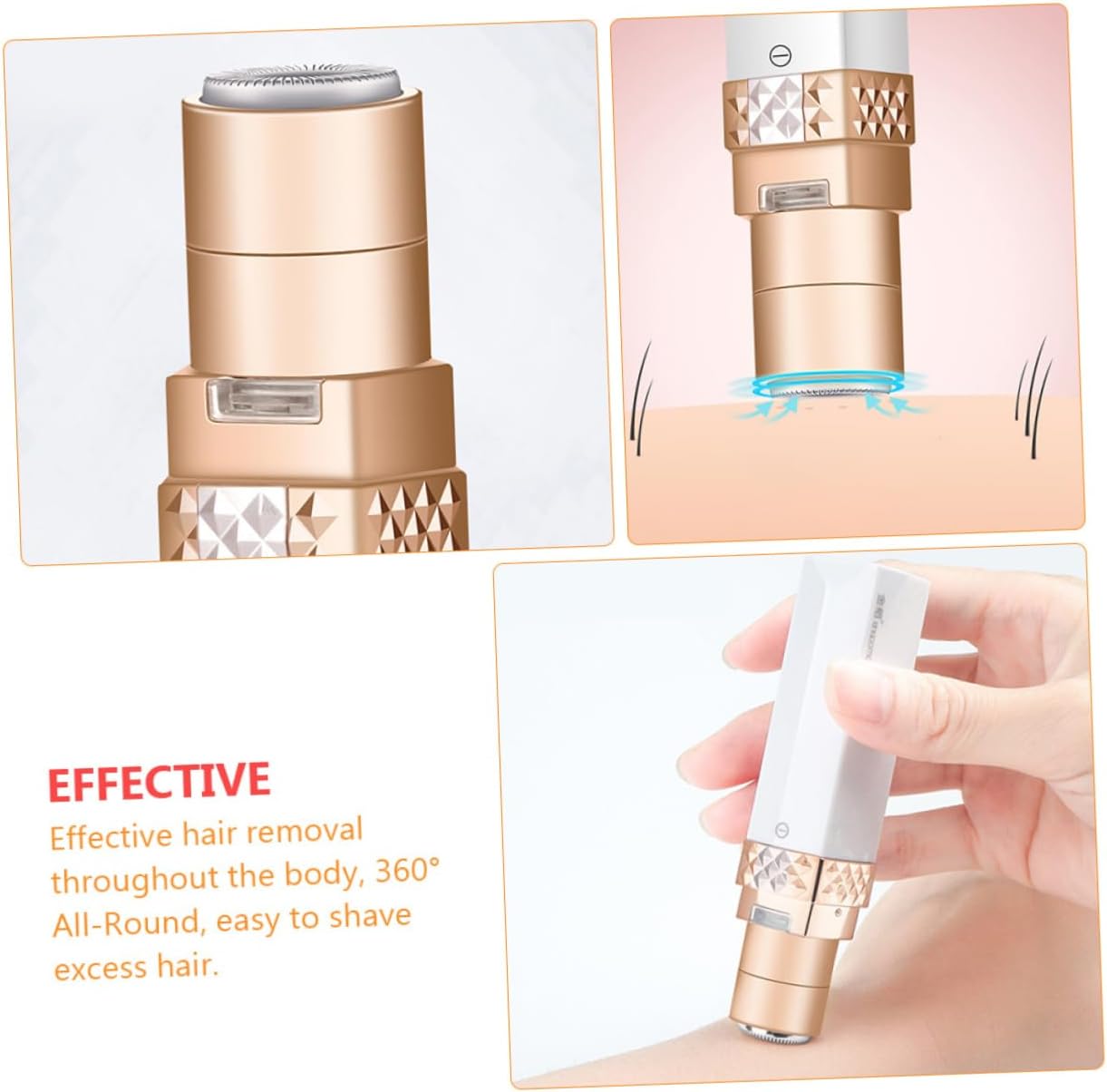 VALICLUD Electric Eyebrow Trimmer and Leg Hair Remover for Women Gentle Painless Facial Hair Removal Tool Durable Design for Body and Face Rechargeable for Easy Use