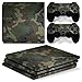 Morbuy PS4 Pro Skin Vinyl Autocollant Sticker Decal pour Playstation 4 Pro Console and 2 Dualshock Manette Set (Green Camo)