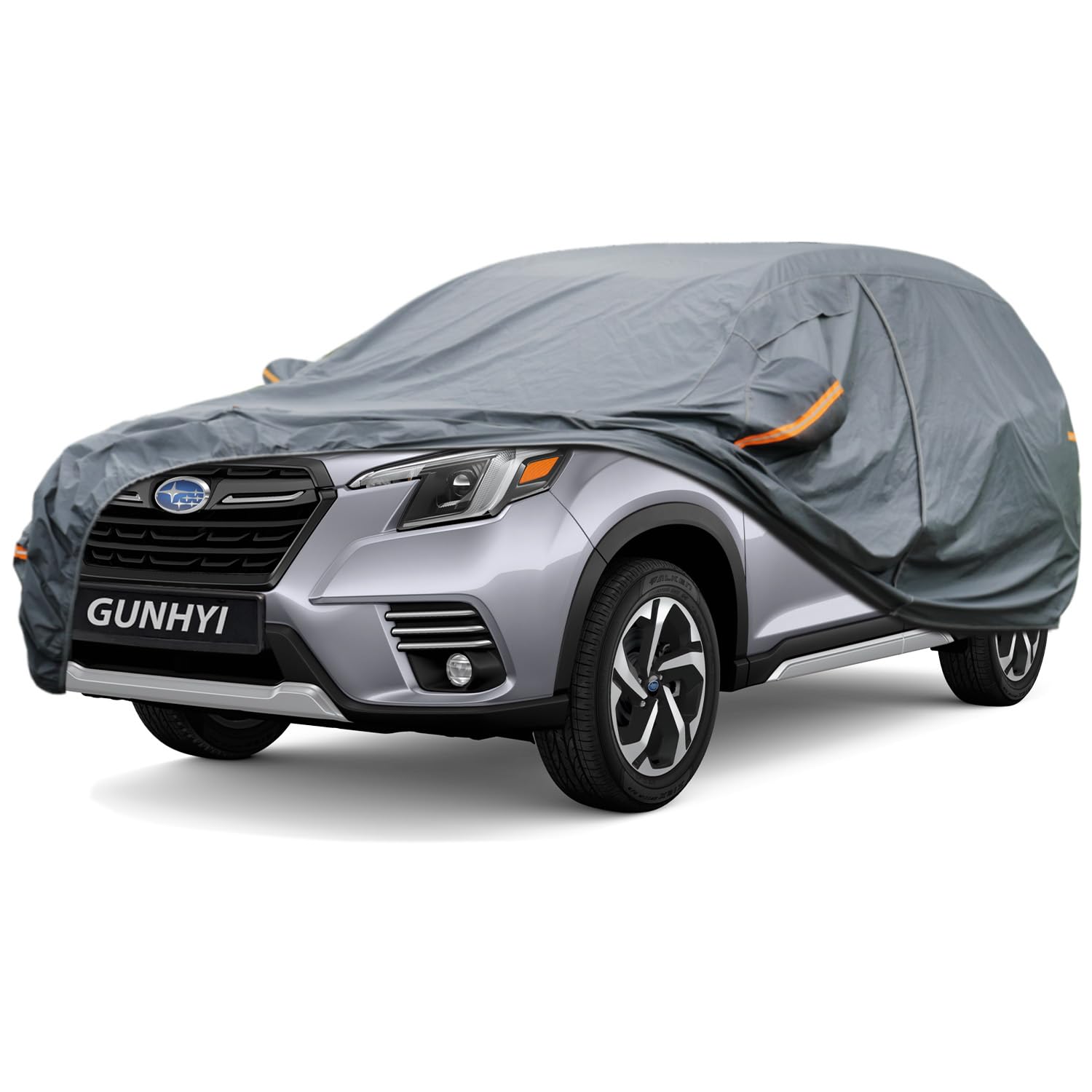 GUNHYI Premium Car Cover Custom Fit Subaru Forester, 16 Layers Heavy Duty Car Cover Waterproof All Weather with Zipper Door for Sun Rain Snow Dust Uv Protection