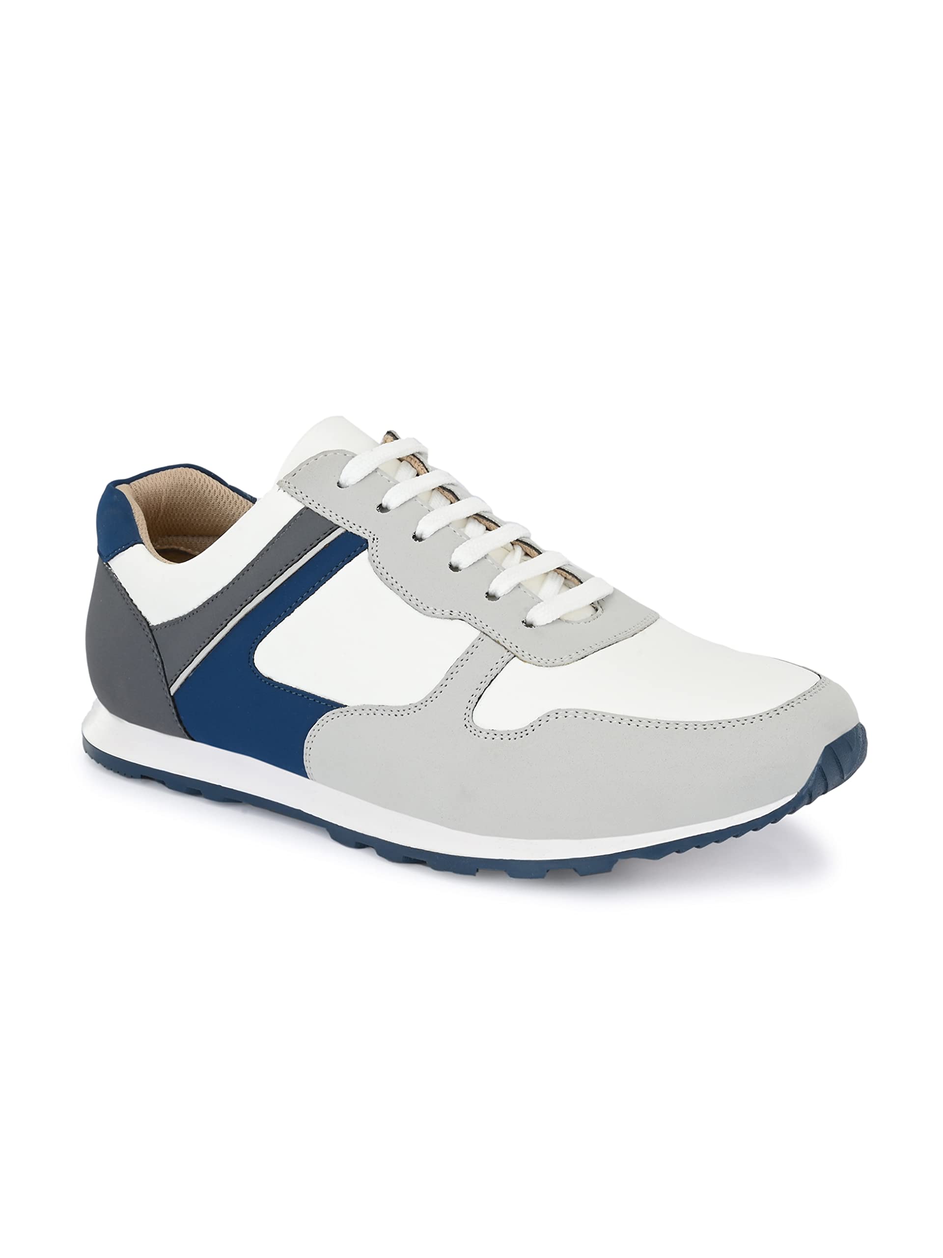 San Frissco Mens Sneakers Casual Lace Up Chunky Colourblocked Shoes/Stylish,Trending,Comfortable,Elegant and Lightweight Soft Cushioned Insole with TPR Sole/Running 6 (Blue-Grey) (B0D798C7VJ) Amazon Price History, Amazon Price Tracker