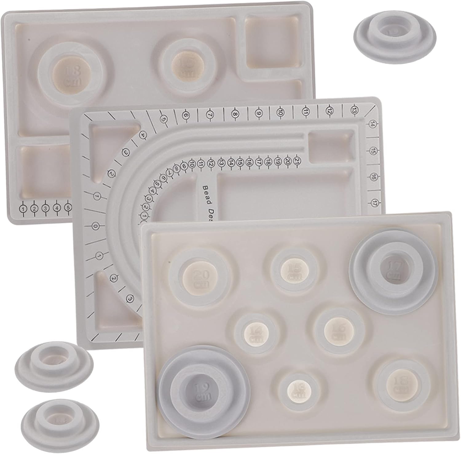 HAPINARY 1set Bead Design Board for Jewelry Making Tray Grooves for Necklaces and Bracelets Includes Measurement Guides for Easy Layout Craft Tool for DIY Enthusiasts