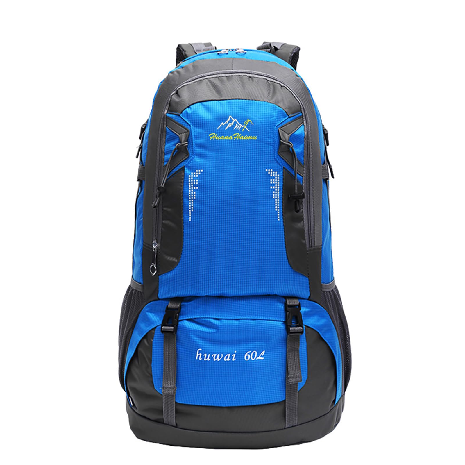 60L Zaino da Trekking Zaino Impermeabile Zaini Grande Hiking Backpack per Donna Uomo Campeggio Arrampicata Viaggio Sport Blu