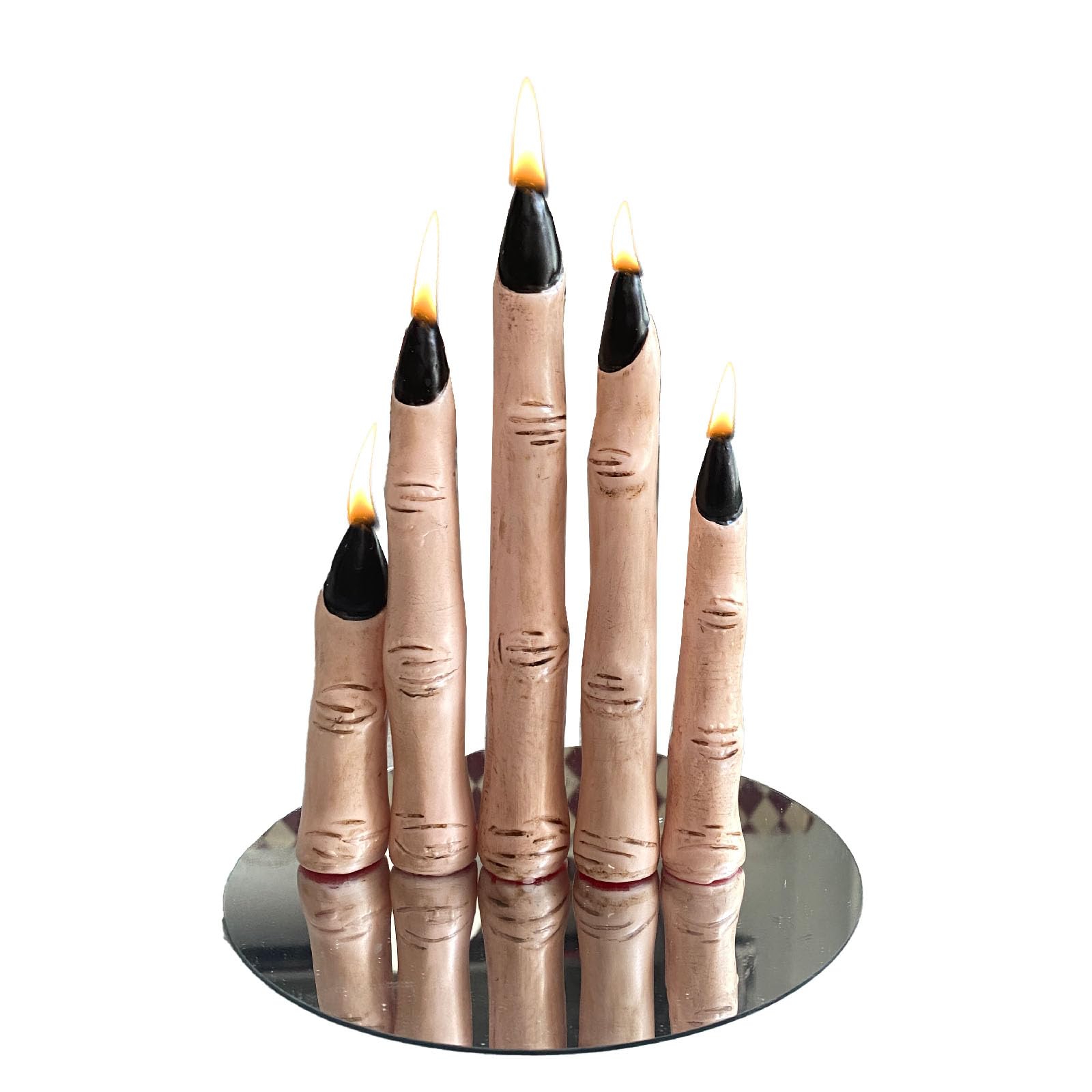 Christmas Taper Candles - Novelty Finger Candle Sticks for Holiday Decorations (Skeleton Primary Color)