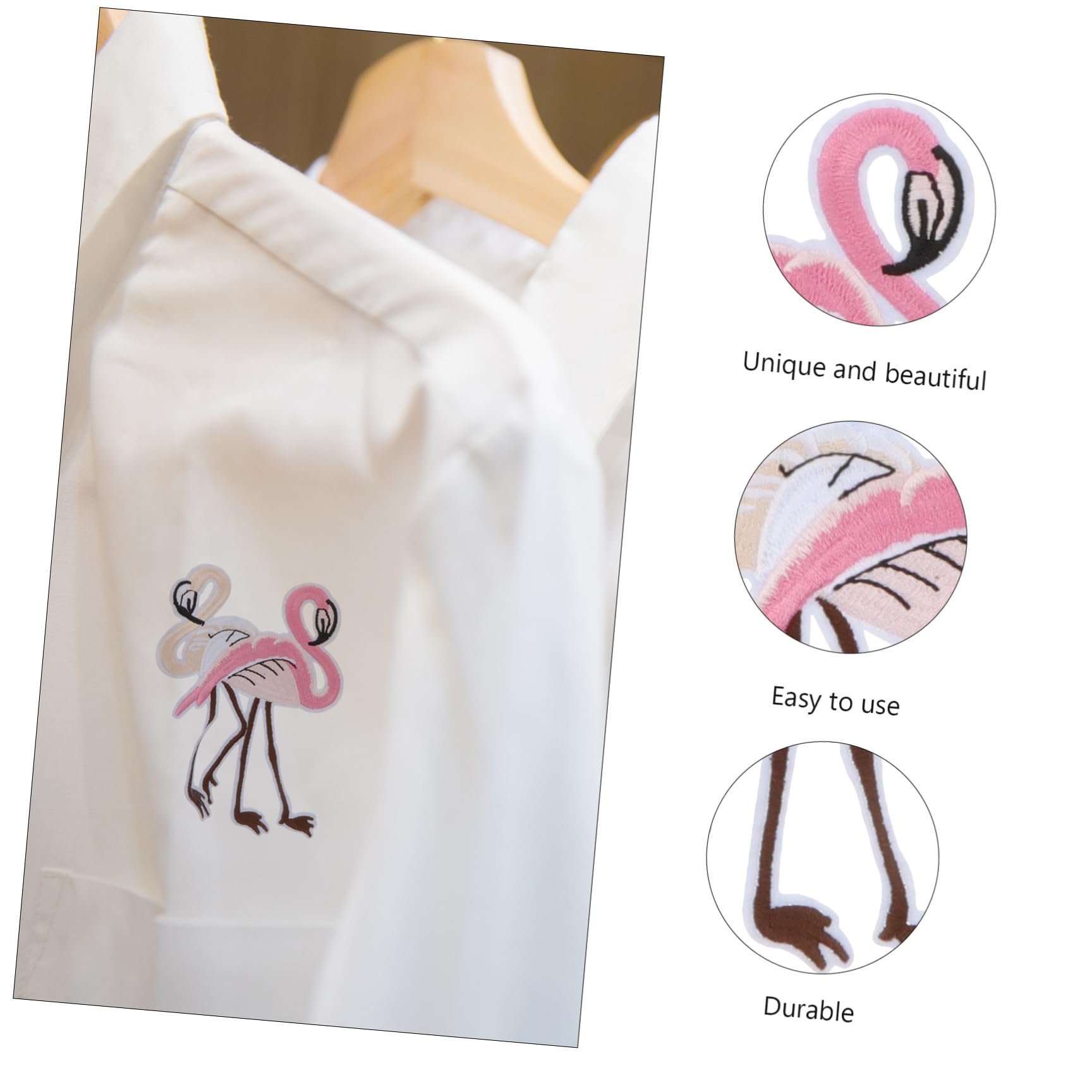 SHINEOFI 48stücke Teiliges Set Gestickte Flamingo Patches Aufnähen Und Aufbügeln Dekorative Applikationen Für Kleidung Taschen Und Handwerksprojekte Um Ihren Persönlichen Stil