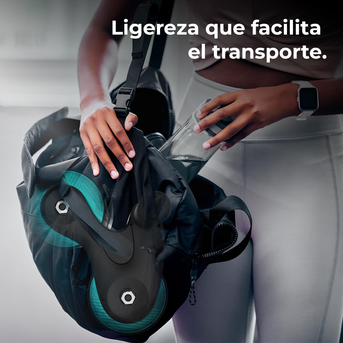 Cecotec Drumfit AB Fit Rolka do treningu brzucha z automatycznym odbiciem Kompaktowa i lekka konstrukcja, szerokość 10 cm, antypoślizgowa i wyściełana mata do ćwiczeń, maksymalna waga użytkownika 100