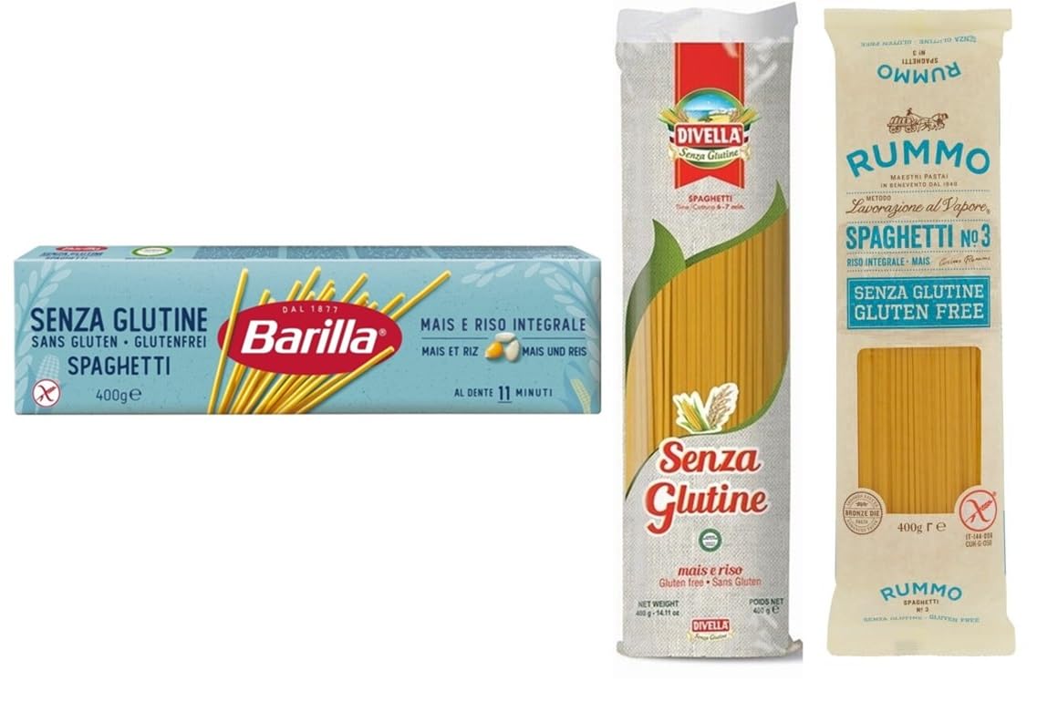 39er-Pack Testpaket Pasta Spaghetti Rummo Barilla Divella Senza Glutine, Glutenfreie Nudeln Italienische Pasta 400g
