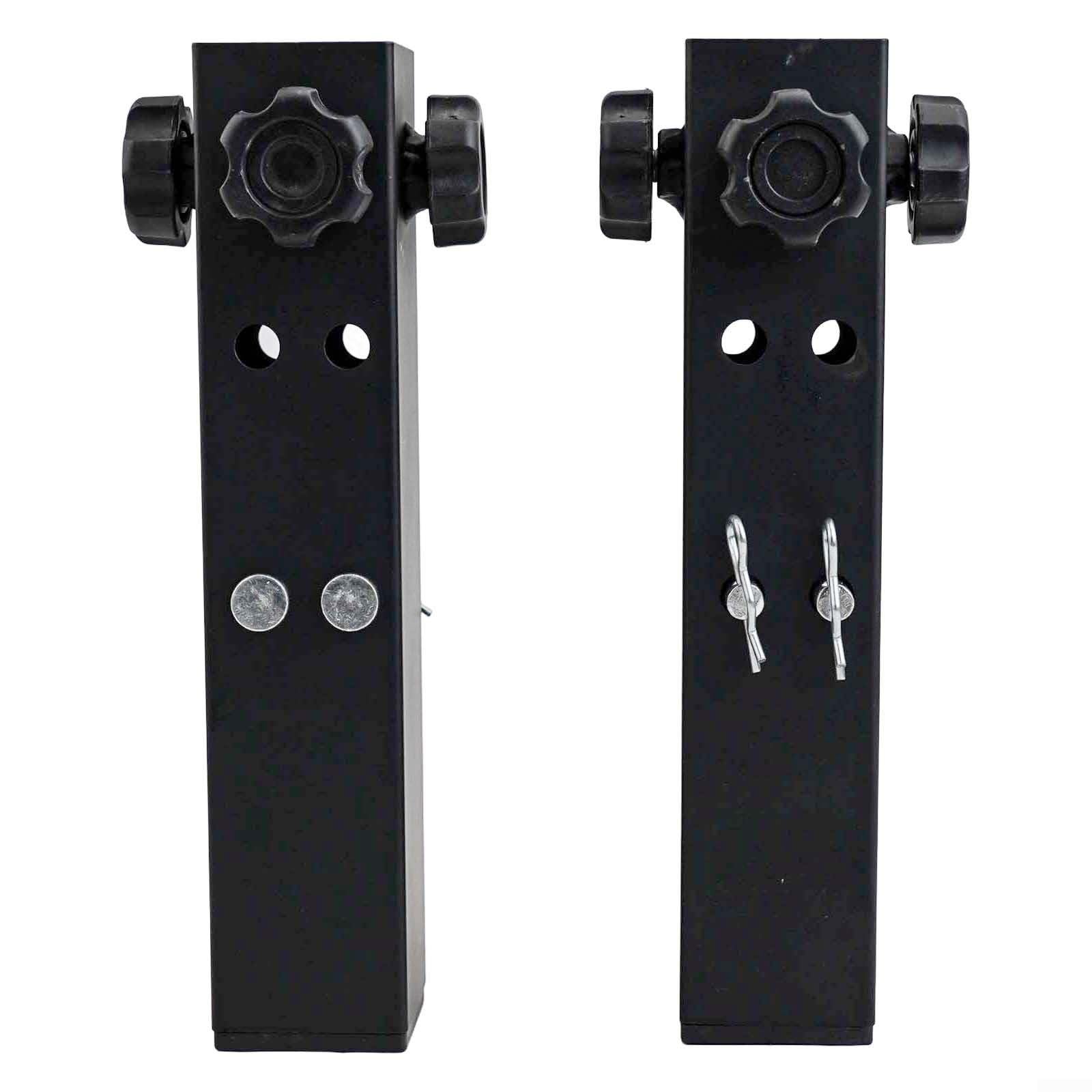 Extensores de patas de mesa plegables con 4 pernos y pasadores de goma, paquete de 4 elevadores de muebles ajustables en altura para patas de mesa, fácil instalación y estabilidad