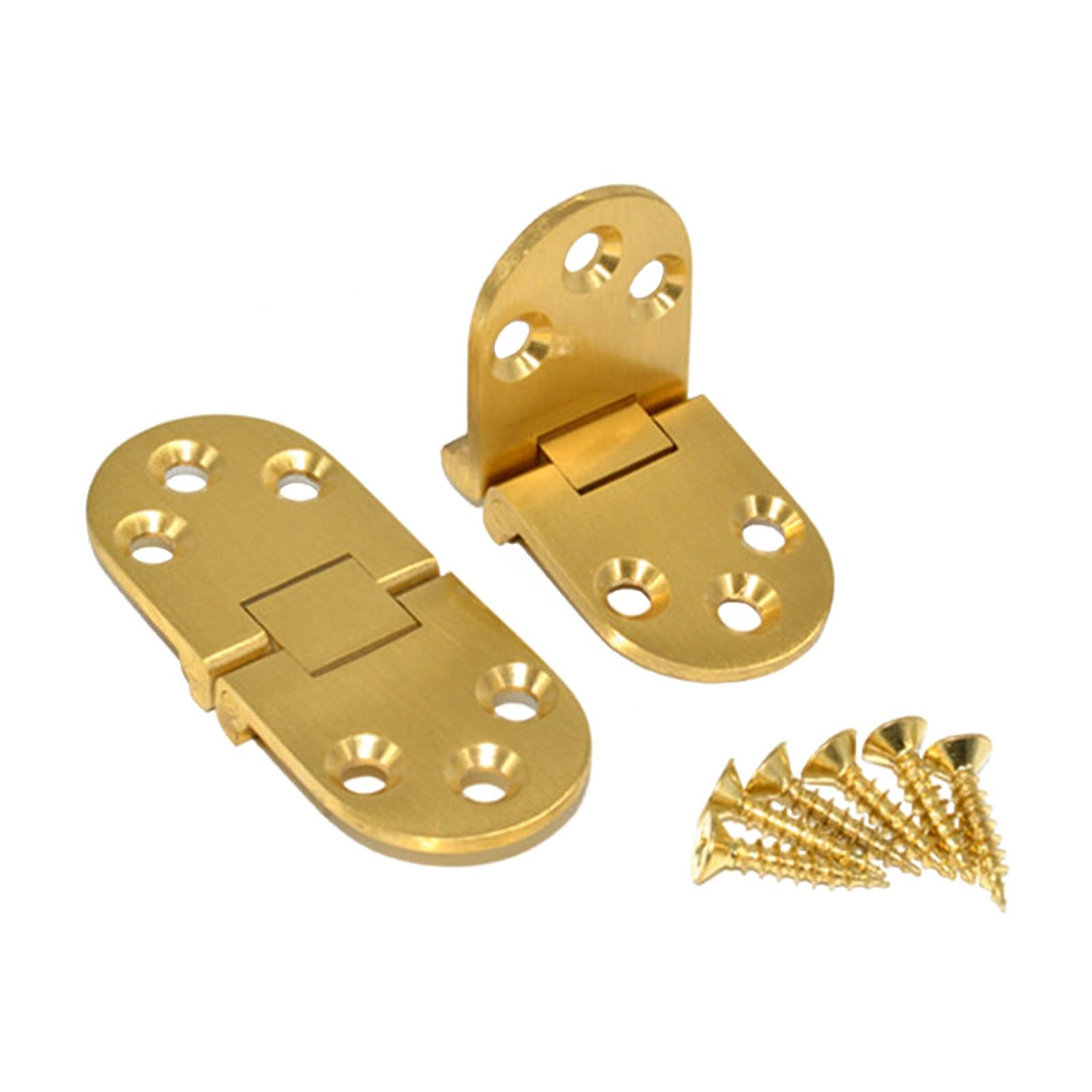 180 Degree Flip Folding Hinge 8pcs Brass Round Edge 180 Degree Folding Flip Hinge Table Concealed Hinges for Cabinet Door Cupboard Furniture for Folding Tables Cabinets Wardrobes
