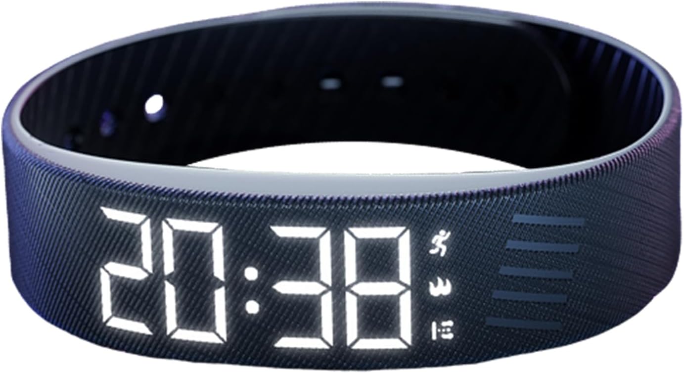 Watch with Alarm,Vibrating Alarm Wristband Smart Watch – Anti-Snooze Cool Gadgets Clock Smartwatch for Heavy Sleepers Bedroom Travel Sports School Outdoor Work