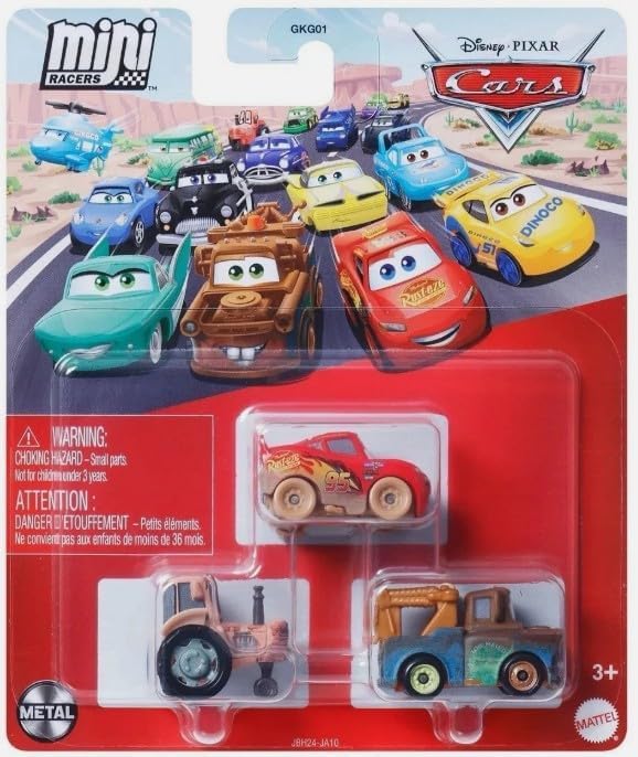 希少　AlIVE 1個　cars mattel マックィーン　ディズニー Amazon.com: Mattel Cars Mini Racers, Die-Cast Vehicle Set, 3 Pack